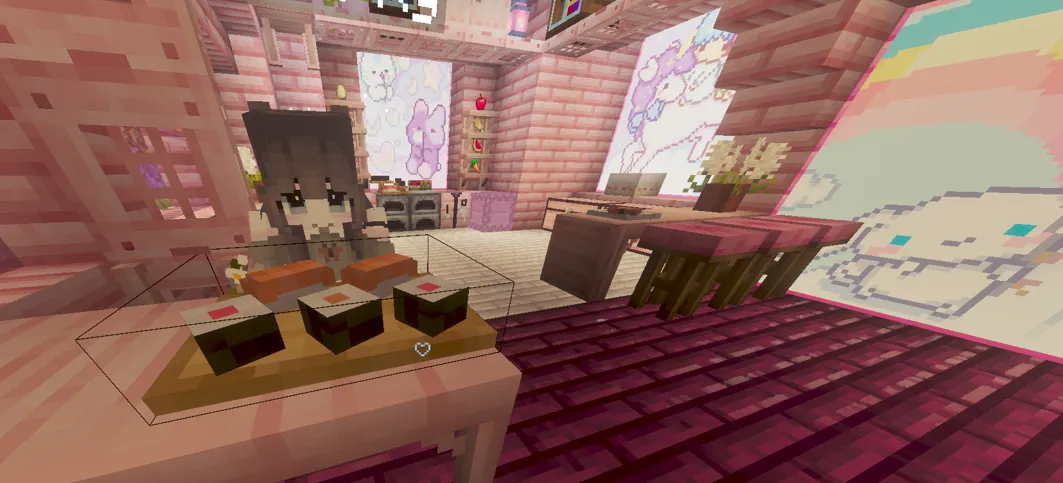 Protected cozy Minecraft interior